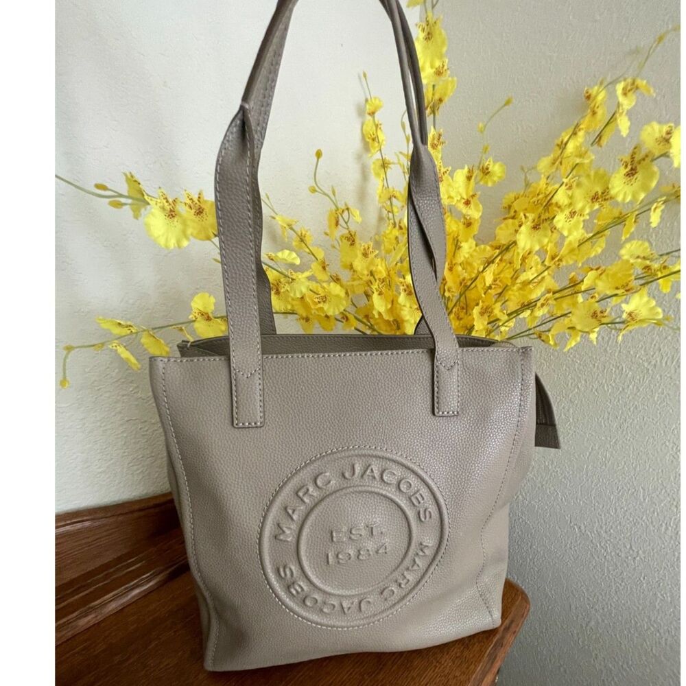 Marc Jacob Signet Work Tote Taupe Handbag Leather SHOULDER BAG #H051L01FA21